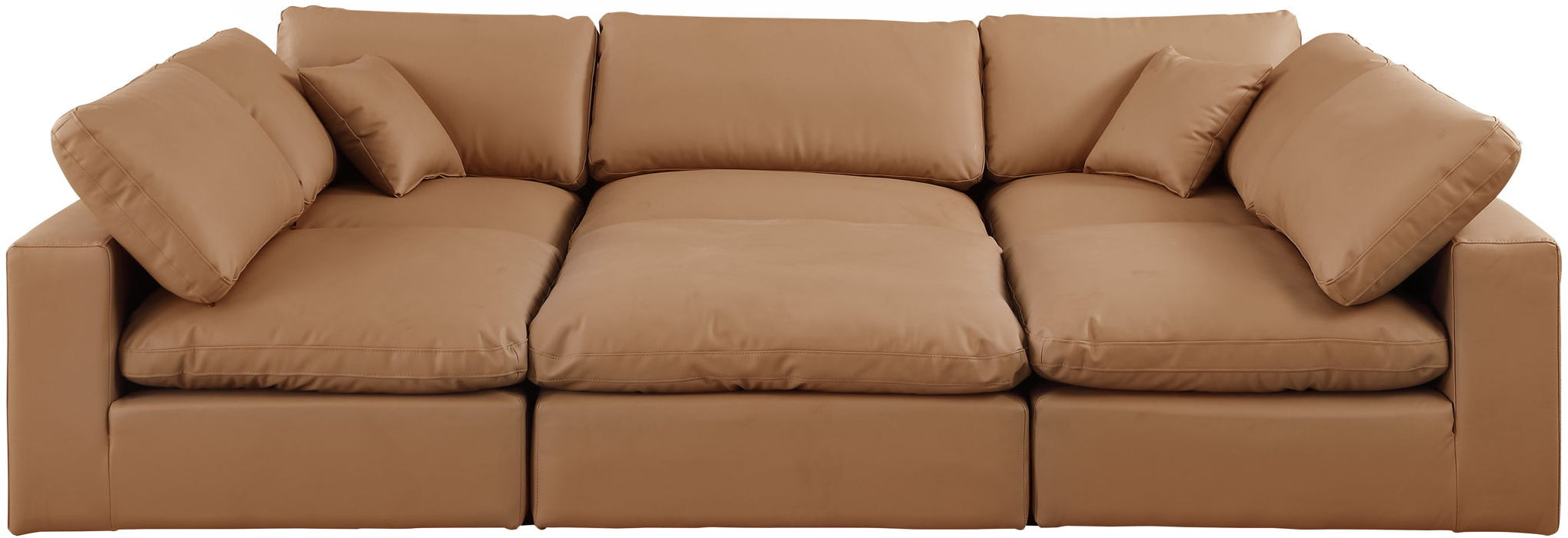 Comfy - 6 Piece Faux Leather Sectional - Simple Home Plus