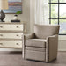 Devrim - Herringbone Texture Swivel Chair - Natural - Simple Home Plus
