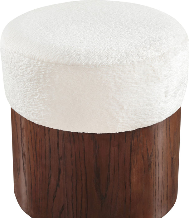 Nimes - Ottoman / Stool With Brown Base - Simple Home Plus