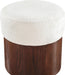 Nimes - Ottoman / Stool With Brown Base - Simple Home Plus