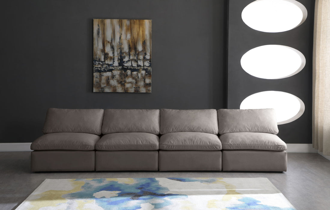 Plush - Modular Armless 4 Seat Sofa - Simple Home Plus