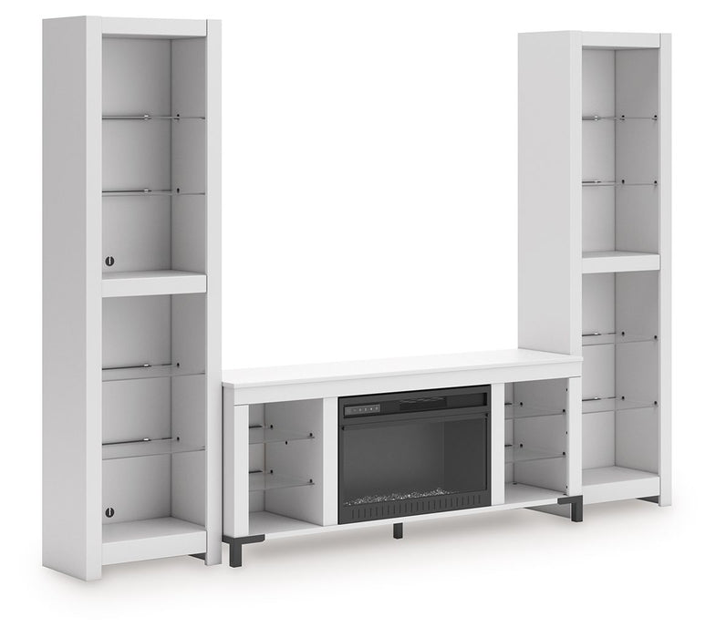 Brollevi - White - 3-Piece Entertainment Center - Simple Home Plus