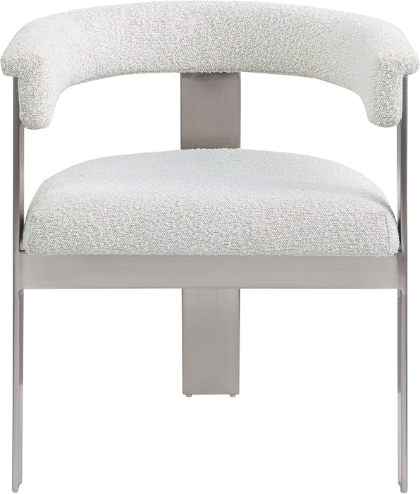 Romeo - Boucle Dining Chair With Silver Base (Set of 2) - Simple Home Plus
