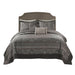Bellagio - 5 Piece King Reversible Bedspread Set - Gray - Simple Home Plus