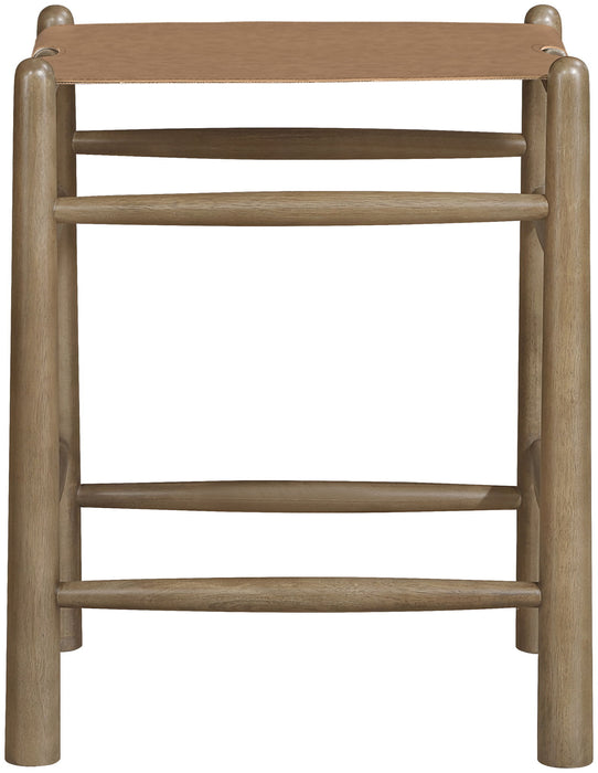 Santos - Backless Counter Stool With Stained Brown Base - Simple Home Plus