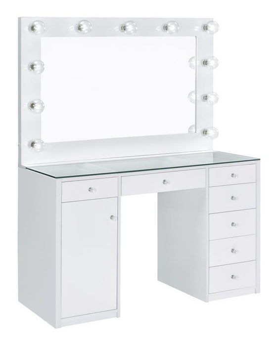 Acena - 7-Drawer Vanity Set With Lighting - Simple Home Plus