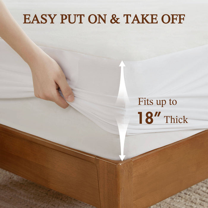 Nonwoven - Full Heated Mattress Pad - White - Simple Home Plus