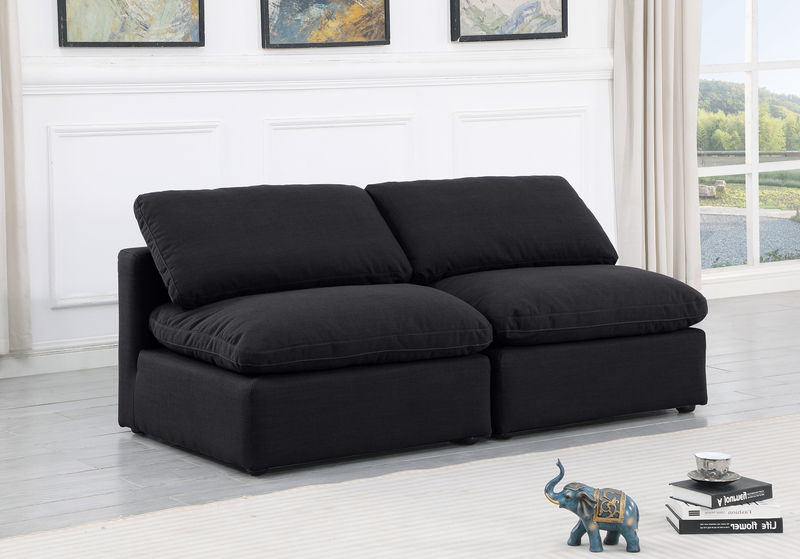 Indulge - Linen 2 Seat Modular Armless Sofa