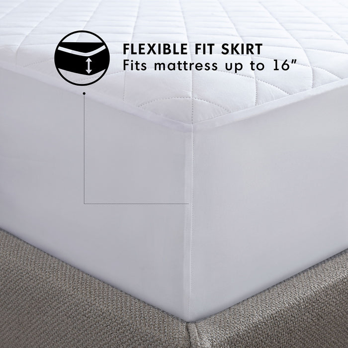 Microfiber Essential Waterproof - King Waterproof Mattress Pad - White - Simple Home Plus