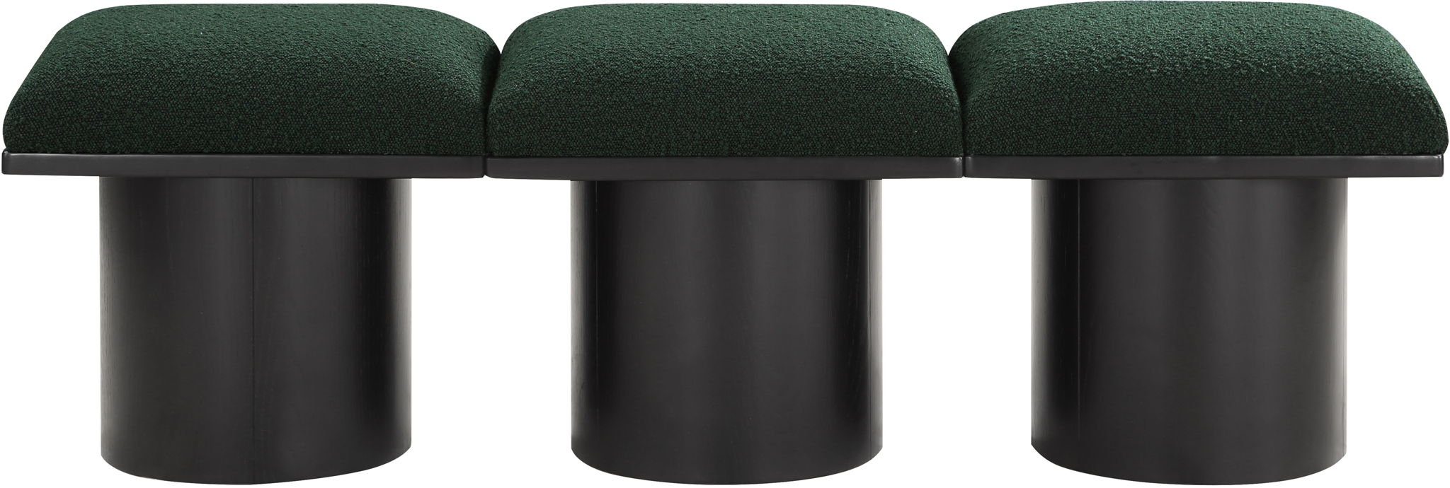 Pavilion - 3 Piece Modular Bench With Black Base - Simple Home Plus