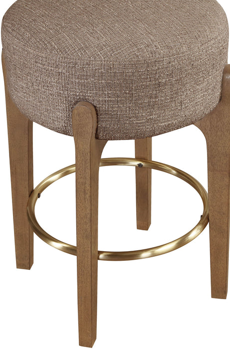 Torino - Backless Counter Stool With Brushed Brown Base (Set of 2) - Simple Home Plus