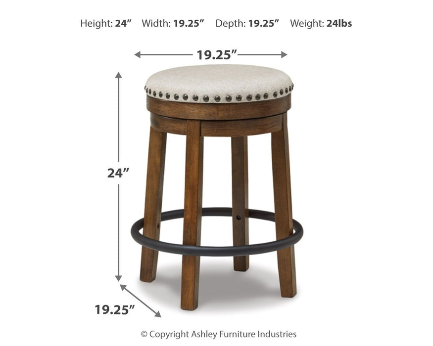 Valebeck - Upholstered Swivel Stool - Simple Home Plus