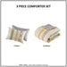 Cody - 3 Piece Comforter Set - Gray / Yellow - Simple Home Plus
