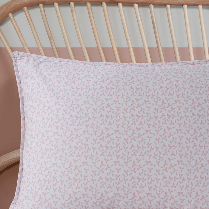 Iris - Twin Woodland Animals Reversible Cotton Quilt Set - Blush - Simple Home Plus