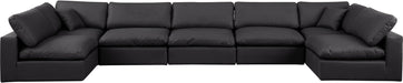 Comfy - 7 Piece Faux Leather Modular Armless Sectional - Simple Home Plus