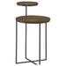 Yael - Round Mango Wood Accent Side Table - Natural And Gunmetal - Simple Home Plus