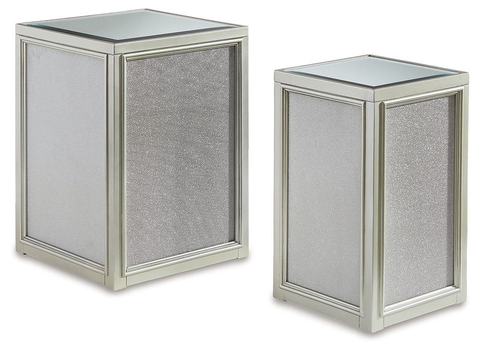 Traleena - Nesting End Tables (Set of 2) - Silver Finish - Simple Home Plus