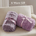 Ruched Fur - Ruched Throw - Lavender - Simple Home Plus