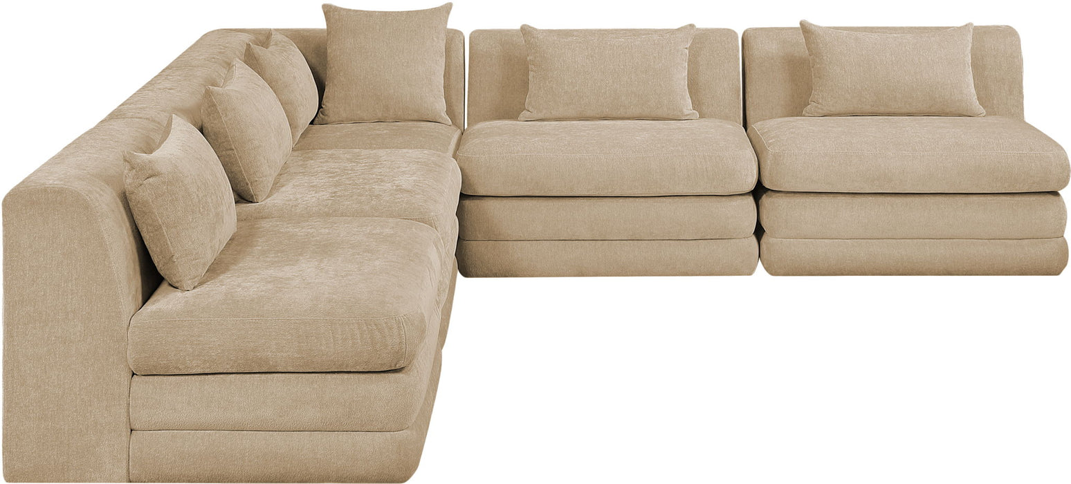 Stellar - 5 Piece Upholstered Modular Sectional - Simple Home Plus