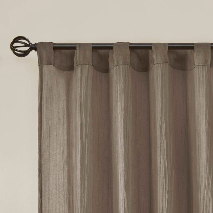 Harper - Solid Crushed Window Panel Pair - Taupe - Simple Home Plus
