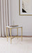 Baldwin - Rectangular Marble Top Side Table - White And Gold - Simple Home Plus