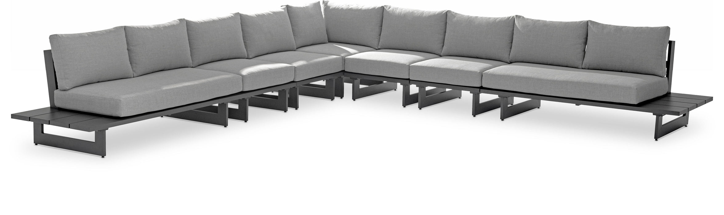 Maldives - 7 Piece Water Resistant Outdoor Patio Modular Sectional With Gray Base - Simple Home Plus