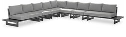 Maldives - 7 Piece Water Resistant Outdoor Patio Modular Sectional With Gray Base - Simple Home Plus