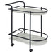 Desiree - 2-Tier Faux Marble Shelf Metal Bar Cart - Simple Home Plus