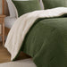 Riordan - Twin Waffle Knit Comforter Set - Olive - Simple Home Plus