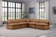 Indulge - Faux Leather 5 Piece Modular Corner Armless Sectional - Simple Home Plus