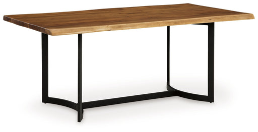 Fortmaine - Brown / Black - Rectangular Dining Room Table - Simple Home Plus