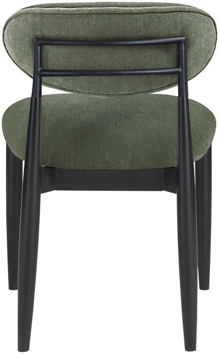 Riccio - Fabric Dining Side Chair (Set of 2) - Black Frame - Simple Home Plus