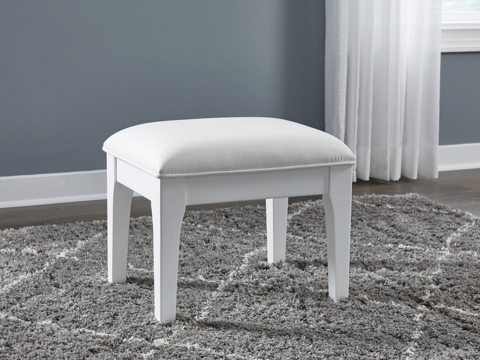 Chalanna - White - Vanity Stool - Simple Home Plus