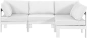 Nizuc - Outdoor Patio 4 Piece Modular Sectional With White Frame - Simple Home Plus