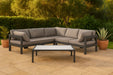 Nizuc - Outdoor Patio 5 Piece Modular Sectional With Gray Frame - Simple Home Plus