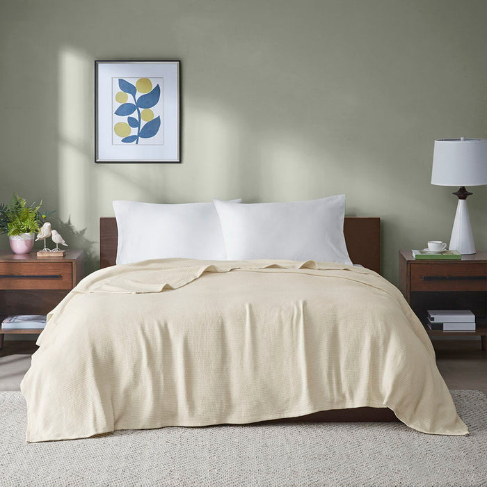 Freshspun Basketweave - King Blanket - Natural