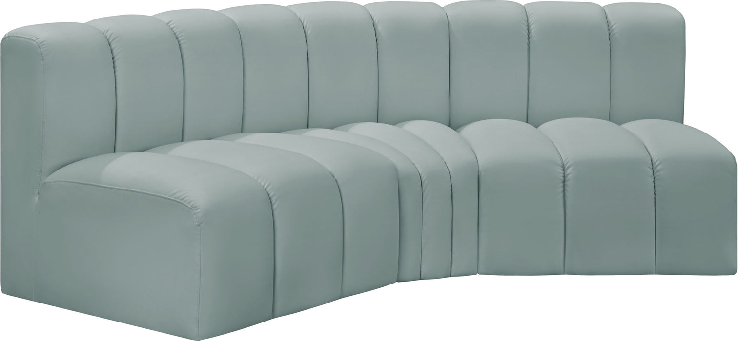 Arc - Faux Leather 3 Piece Modular Corner Sofa - Simple Home Plus