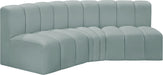 Arc - Faux Leather 3 Piece Modular Corner Sofa - Simple Home Plus