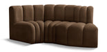 Arc - Velvet 3 Piece Modular L-Shaped Sofa - Simple Home Plus