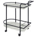 Desiree - 2-Tier Faux Marble Shelf Metal Bar Cart - Simple Home Plus