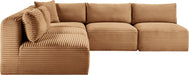 Shaggy - Fabric 5 Piece Modular Corner Armless Sectional - Simple Home Plus