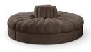 Rummi - Round Velvet Performance Fabric Upholstered 4 Piece Modular Sofa - Simple Home Plus