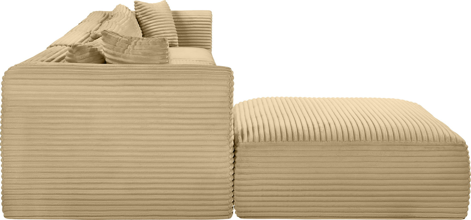 Shaggy - 5 Piece Modular Sectional With Ottoman - Simple Home Plus