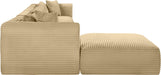 Shaggy - 5 Piece Modular Sectional With Ottoman - Simple Home Plus