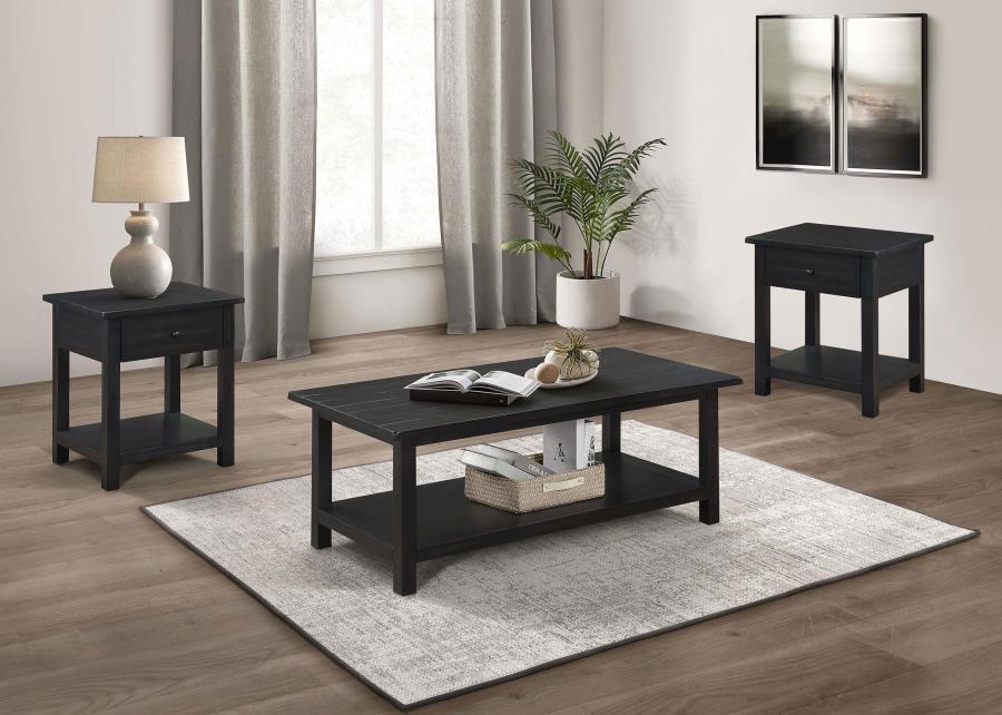 Payne - Coffee And 1-Drawer End Table Set - Simple Home Plus