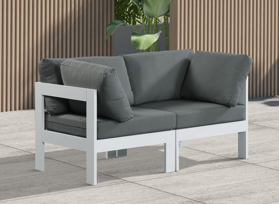 Nizuc - Outdoor Patio 2 Seat Modular Sofa With White Frame - Simple Home Plus