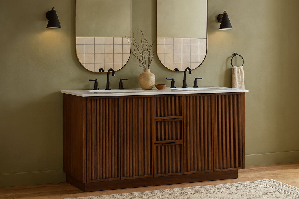 Willard - Engineered Stone And Solid Wood Bathroom Vanity - Simple Home Plus