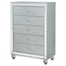 Gunnison - 5-Drawer Bedroom Chest - Silver Metallic - Simple Home Plus