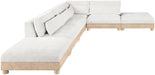 Turin - Chenille Fabric Upholstered Modular Sectional - White - Simple Home Plus