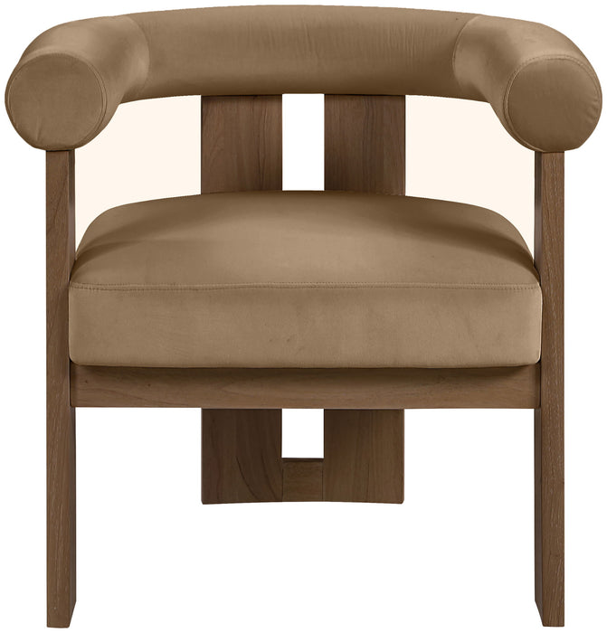 Arienzo - Performance Fabric Upholstered Accent Chair - Walnut Base - Simple Home Plus